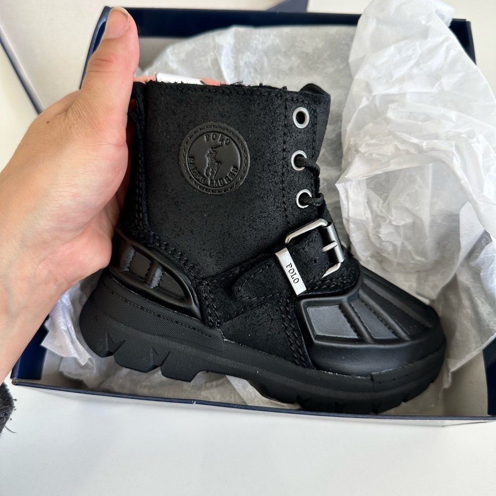 Polo Ralph Lauren kids boot black brand new ( final sale no return)